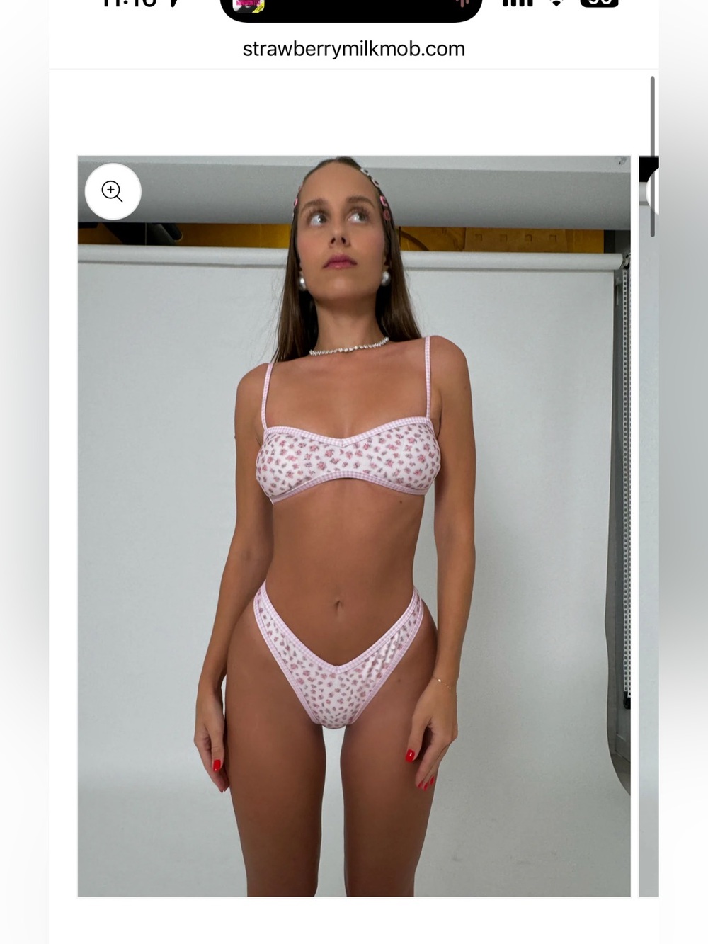 Strawberry Milk Mob Gingerbread Bikini|  M Top - L Bottom